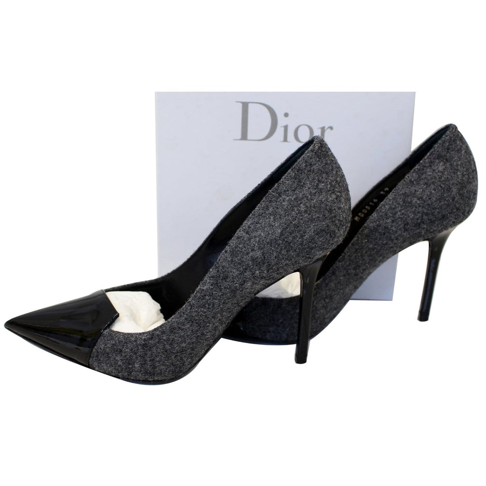 Christian Dior Spade Heels Black/Grey Size 9