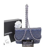 Chanel Wallet On Chain WOC Clutch Crossbody Bag Navy