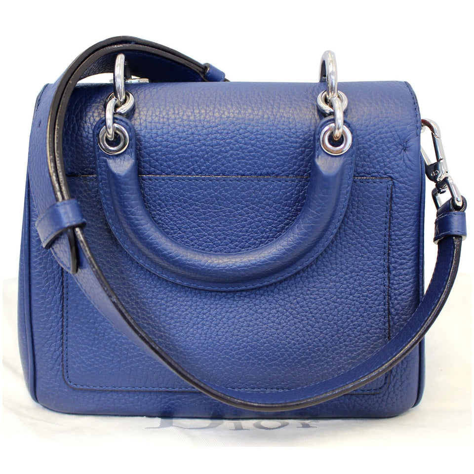 Christian Dior Be Dior Small Bullcalf Flap Shoulder Bag Blue