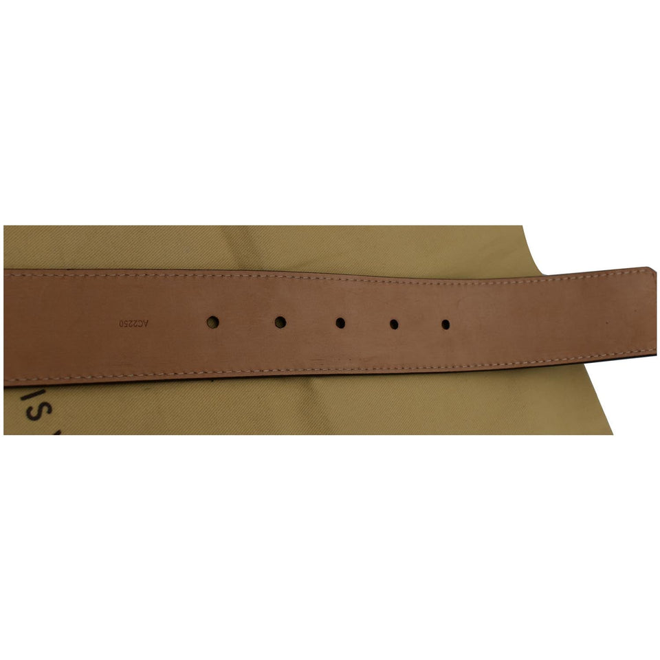 Louis Vuitton LV Initiales Monogram Canvas Buckle Belt Brown