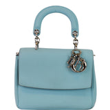 Christian Dior Be Dior Small Leather Flap Shoulder Bag Light Blue