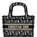 Christian Dior Mini Dior Book Oblique Embroidery Tote Bag Blue