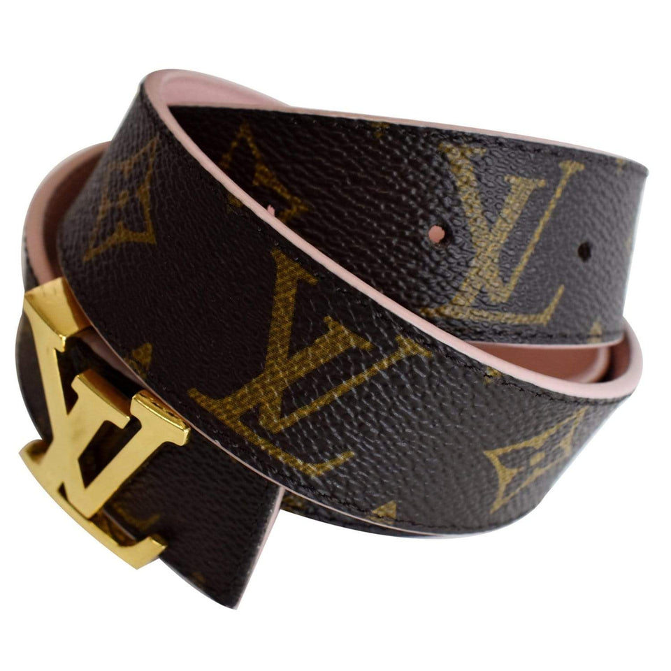 Louis Vuitton LV Initiales Monogram Canvas Belt Brown