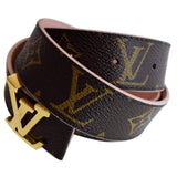 Louis Vuitton LV Initiales Monogram Canvas Belt Brown