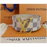 Louis Vuitton Damier Azur LV Initiales Belt White