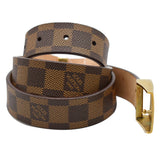 Louis Vuitton Ceinture Carre Damier Ebene Belt Brown