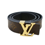 Louis Vuitton LV Initiales Monogram Canvas Buckle Belt Brown