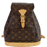 Louis Vuitton Montsouris MM Monogram Canvas Backpack Bag Brown
