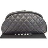Chanel Timeless Caviar Quilted Leather Clutch Black