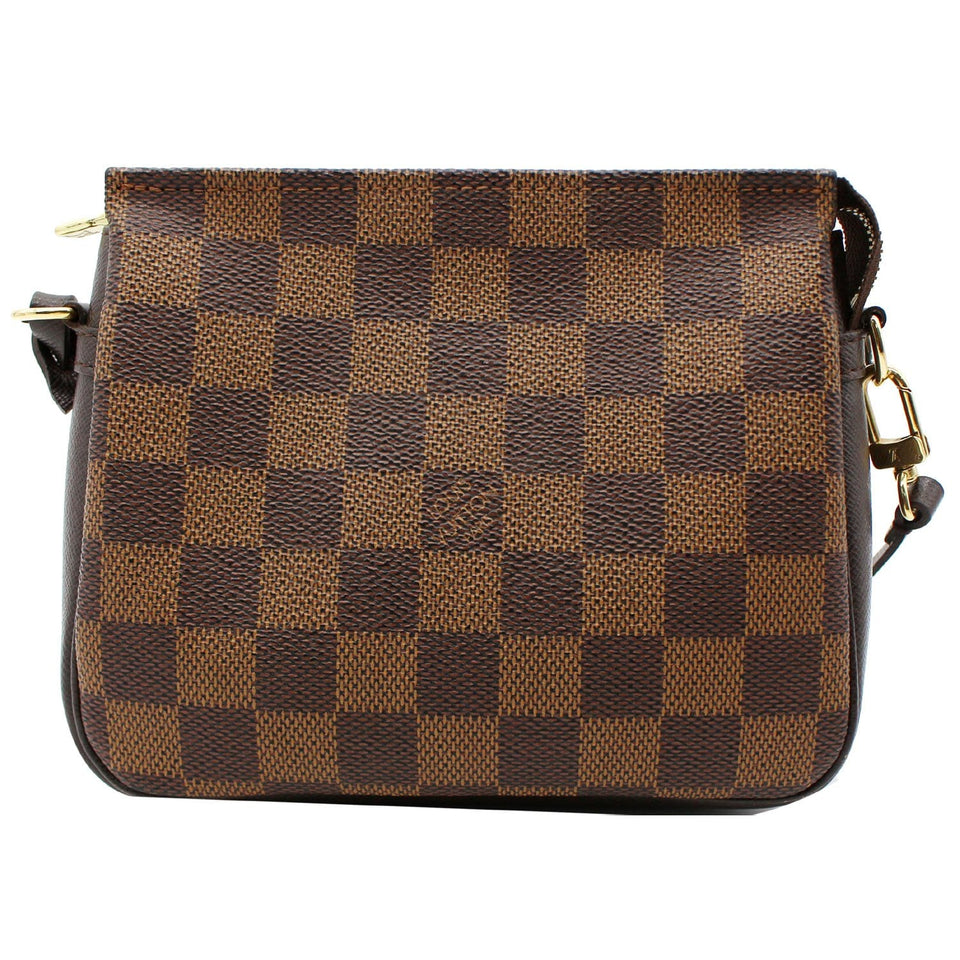 Louis Vuitton Trousse Damier Ebene Makeup Pochette Clutch Bag Brown