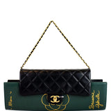 Chanel Gabrielle Brasserie Menu Flap Calfskin Chain Clutch Bag Black