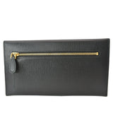 Prada Envelope Leather Clutch Wallet Black
