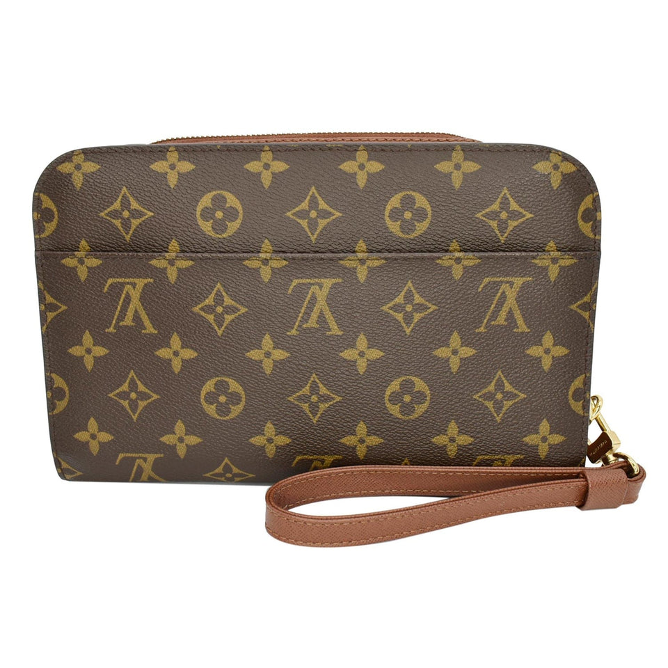 Louis Vuitton Orsay Monogram Canvas Clutch Bag Brown