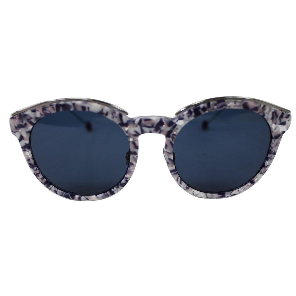Christian Dior BLOSSOMS-0GKR-KU Patterned Violet Sunglasses Blue Lens