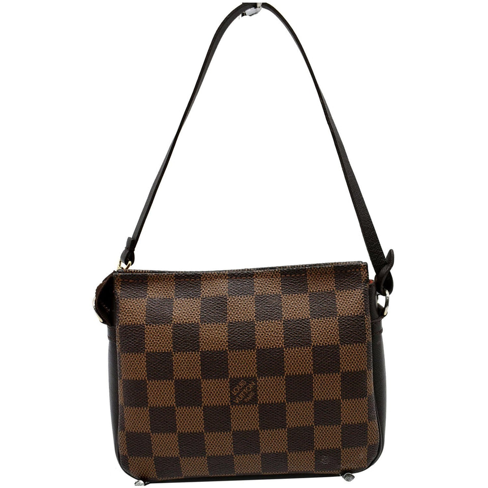 Louis Vuitton Trousse Damier Ebene Makeup Pochette Clutch Bag Brown