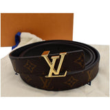 Louis Vuitton LV Initiales Monogram Canvas Belt Brown