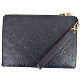Louis Vuitton Melanie MM Monogram Empreinte Clutch Bag Black