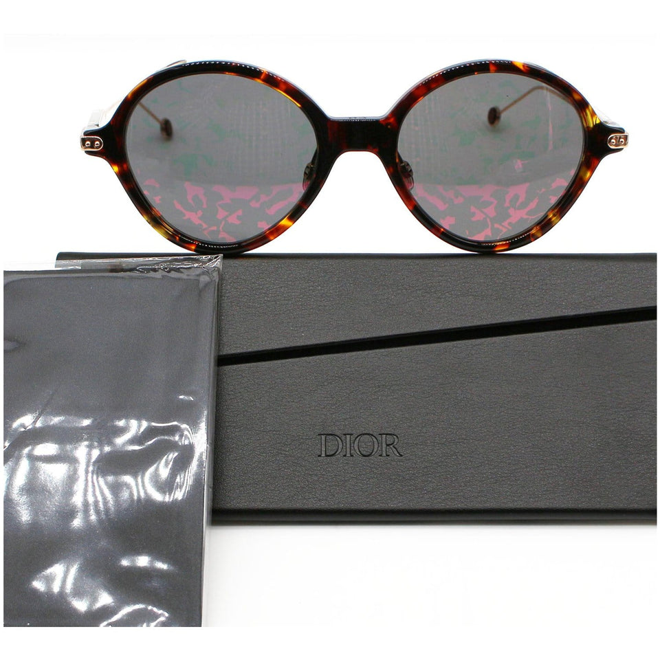 Christian Dior UMBRAGE-0X3TN-52 Sunglasses Pink Black Patterened Lens