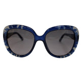 Christian Dior TIEDY1/S 098M/EU Flower Blue Sunglasses Grey Lens