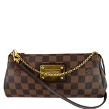 Louis Vuitton Eva Damier Ebene Pochette Clutch Crossbody Bag