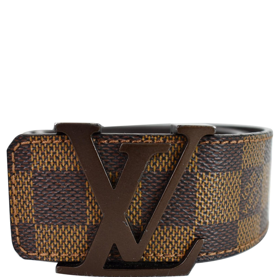 Louis Vuitton LV Initiales Damier Ebene Belt Brown