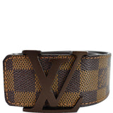Louis Vuitton LV Initiales Damier Ebene Belt Brown