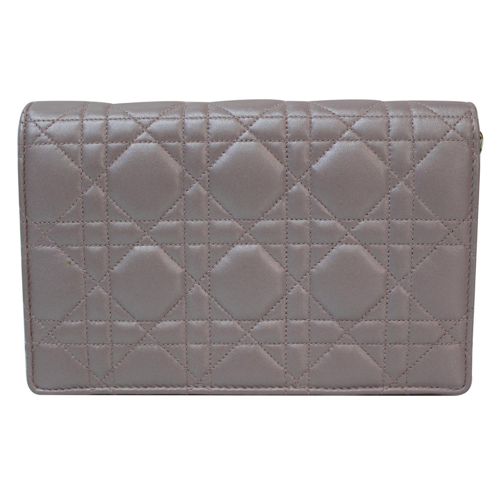 Christian Dior Miss Dior Promenade Wallet on Chain Crossbody Bag Light Pink