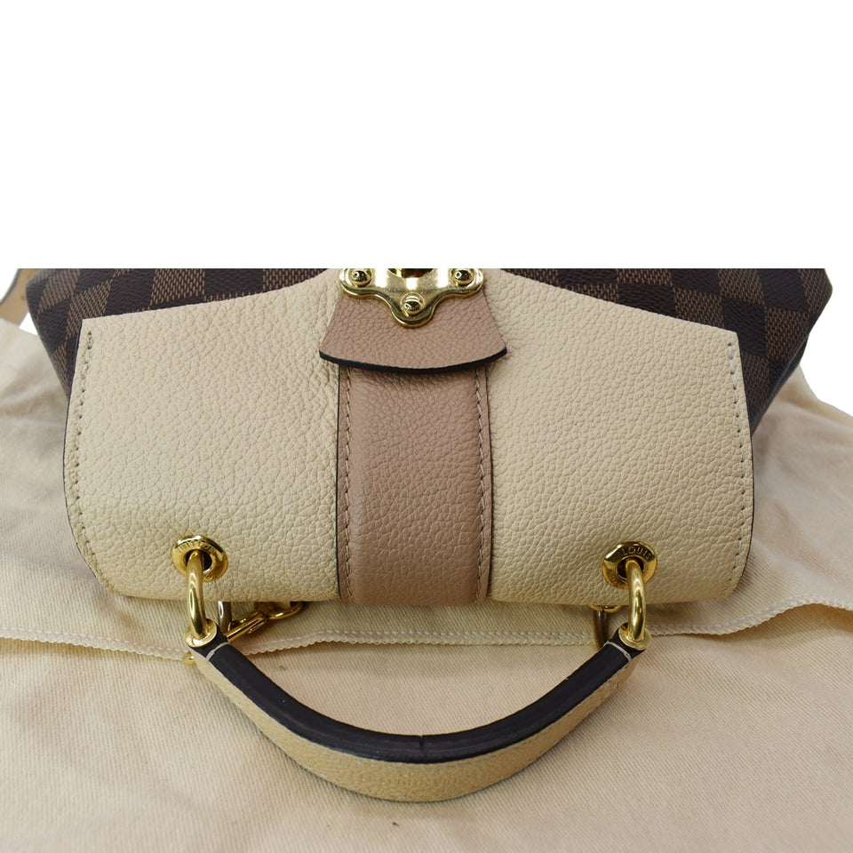 Louis Vuitton Clapton Damier Ebene Backpack Bag Creme Beige