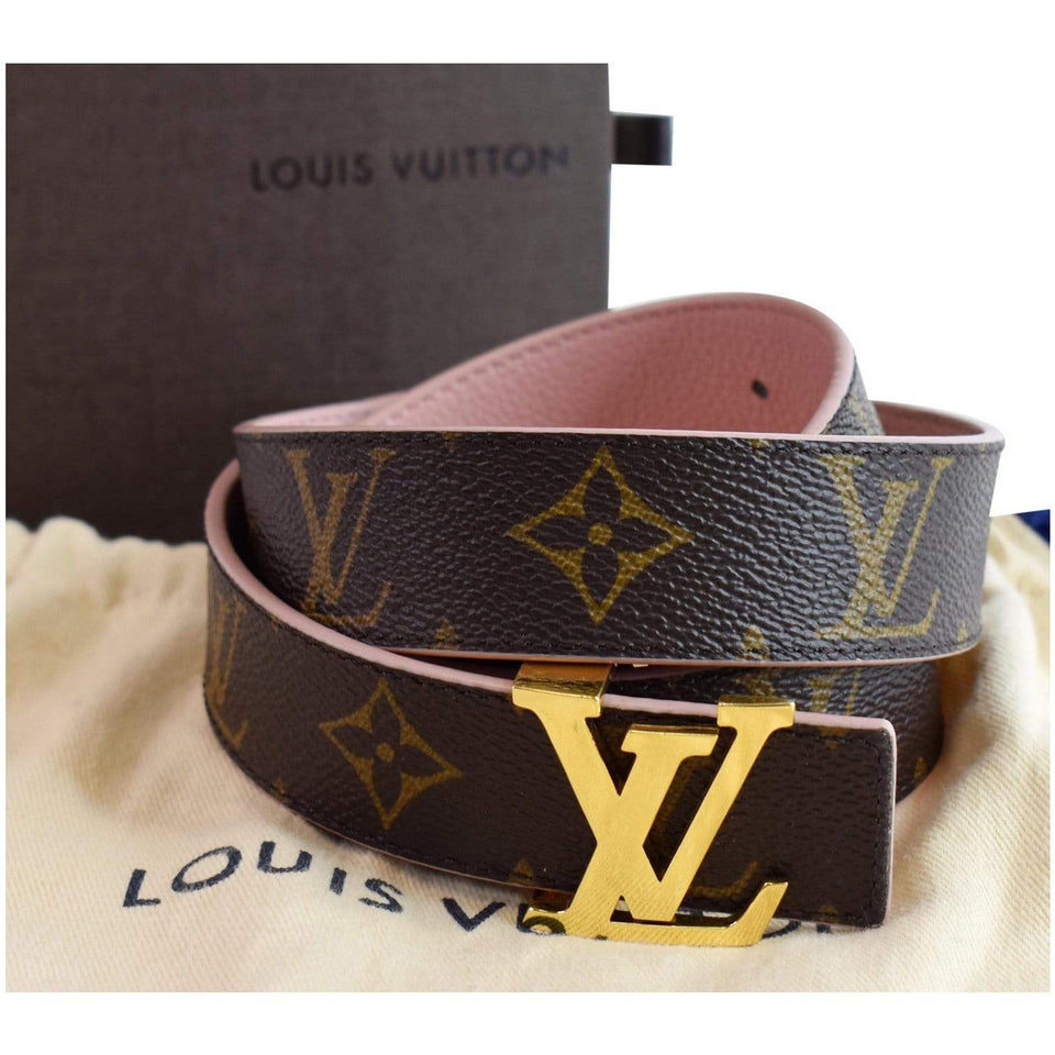 Louis Vuitton LV Initiales Monogram Canvas Belt Brown