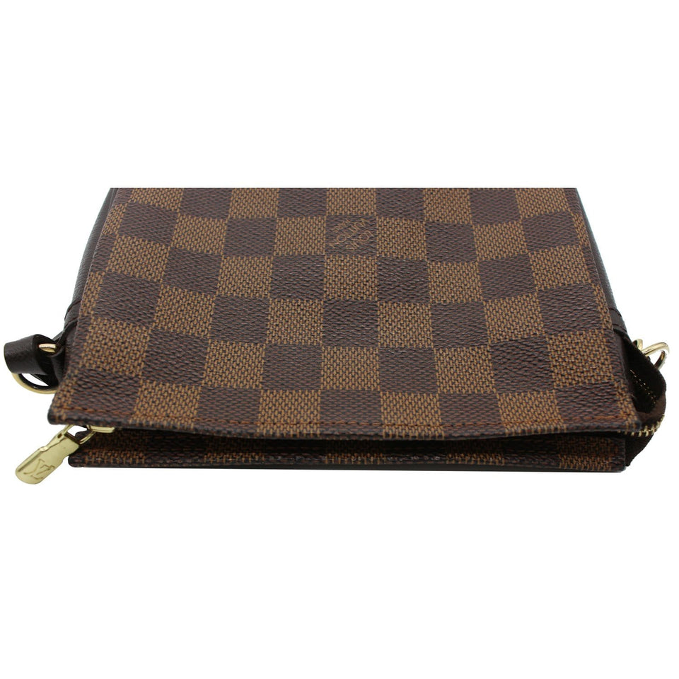 Louis Vuitton Trousse Damier Ebene Makeup Pochette Clutch Bag Brown