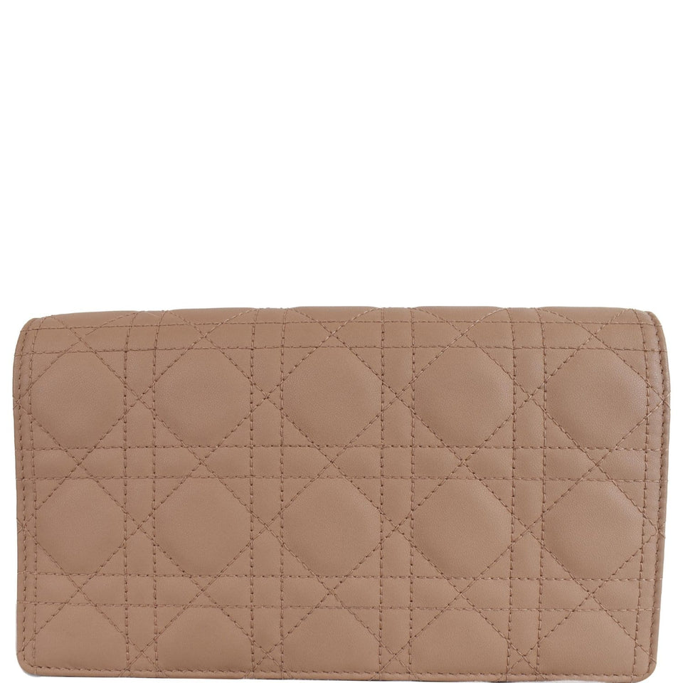 Christian Dior The Lady Dior Calfskin Chain Pouch Bag Blush Ultramatte