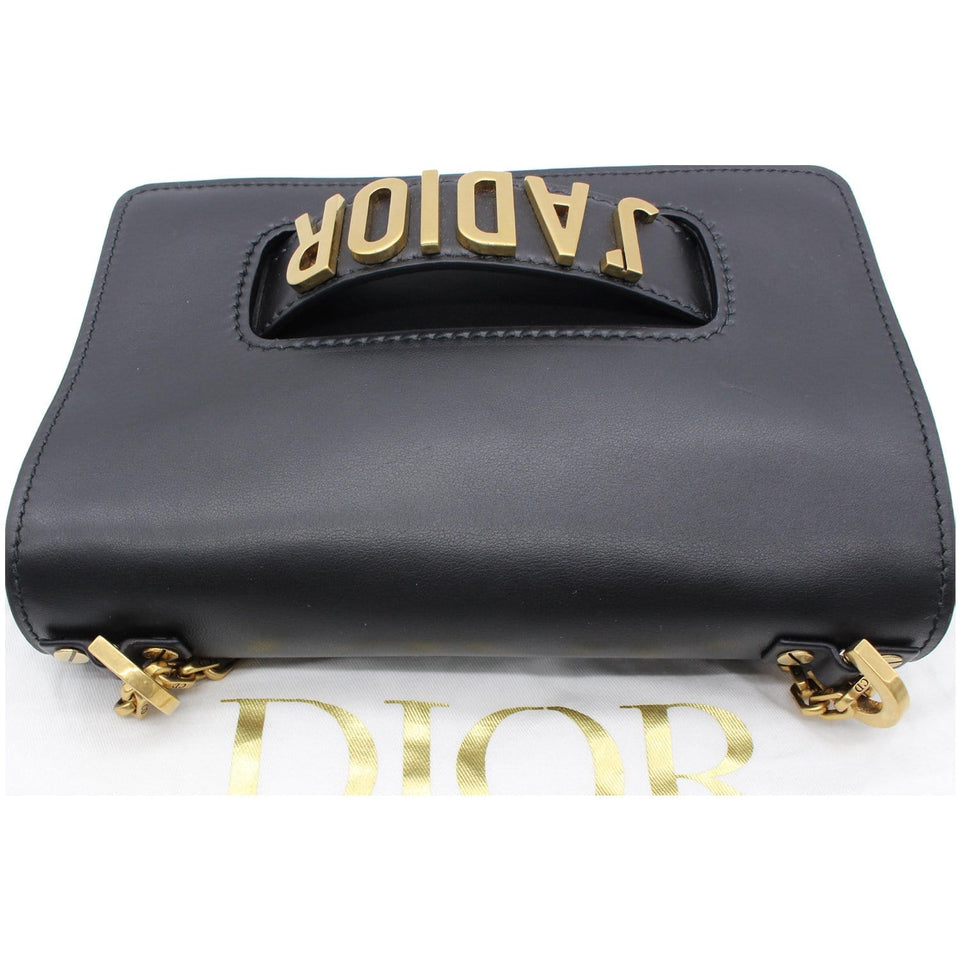 Christian Dior J'ADior Medium Calfskin Leather Flap Shoulder Bag Black