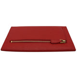 Prada Envelope Leather Clutch Wallet Red