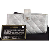 Chanel Perforated Lambskin Quilted Mini Phone Holder Clutch Silver - Last Call