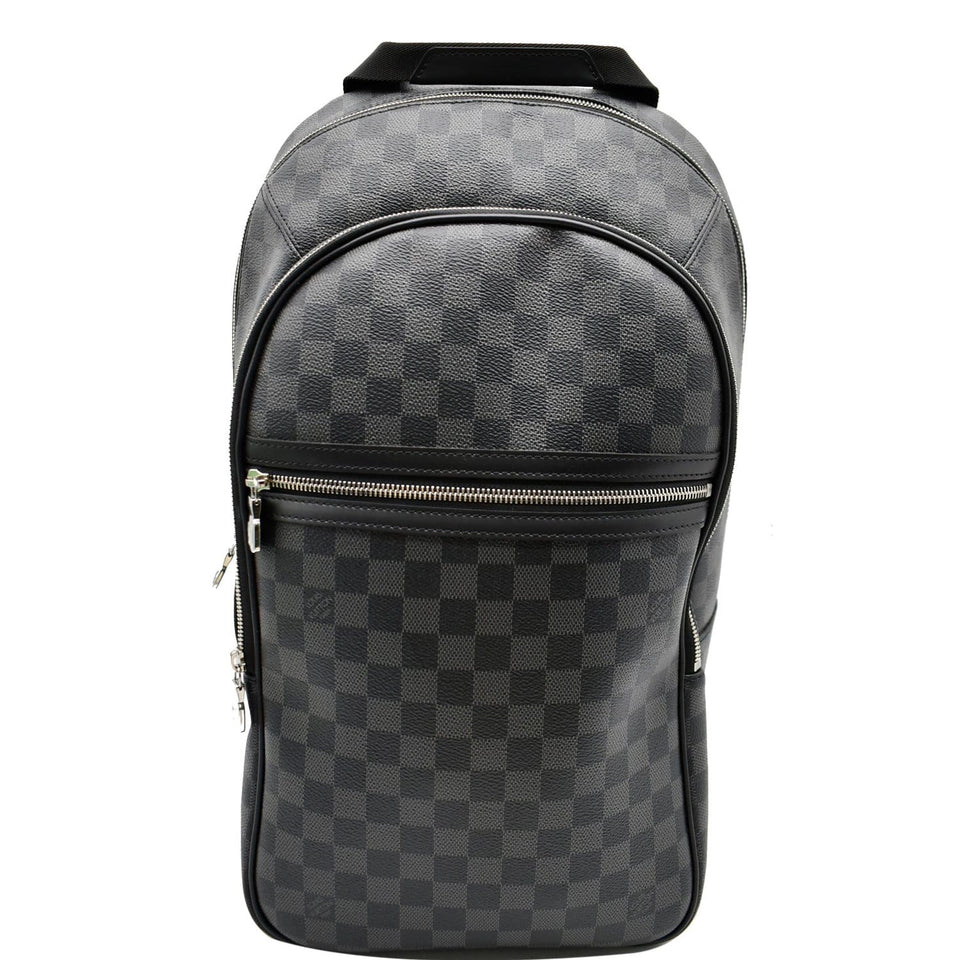 Louis Vuitton Michael Damier Graphite Canvas Backpack Bag Black