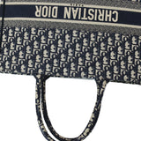 Christian Dior Large Book Oblique Embroidered Canvas Tote Bag