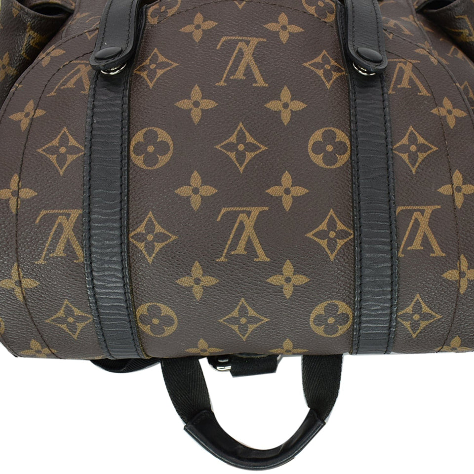 Louis Vuitton Christopher Monogram Macassar Canvas Backpack Bag Brown