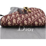 Christian Dior Saddle Oblique Jacquard Belt Bag Burgundy