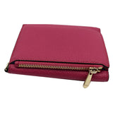 Christian Dior Diorissimo Compact Grained Leather Wallet Pink