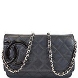 Chanel Cambon Ligne Quilted Leather WOC Clutch Bag Black