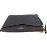 Louis Vuitton Melanie MM Monogram Empreinte Clutch Bag Black
