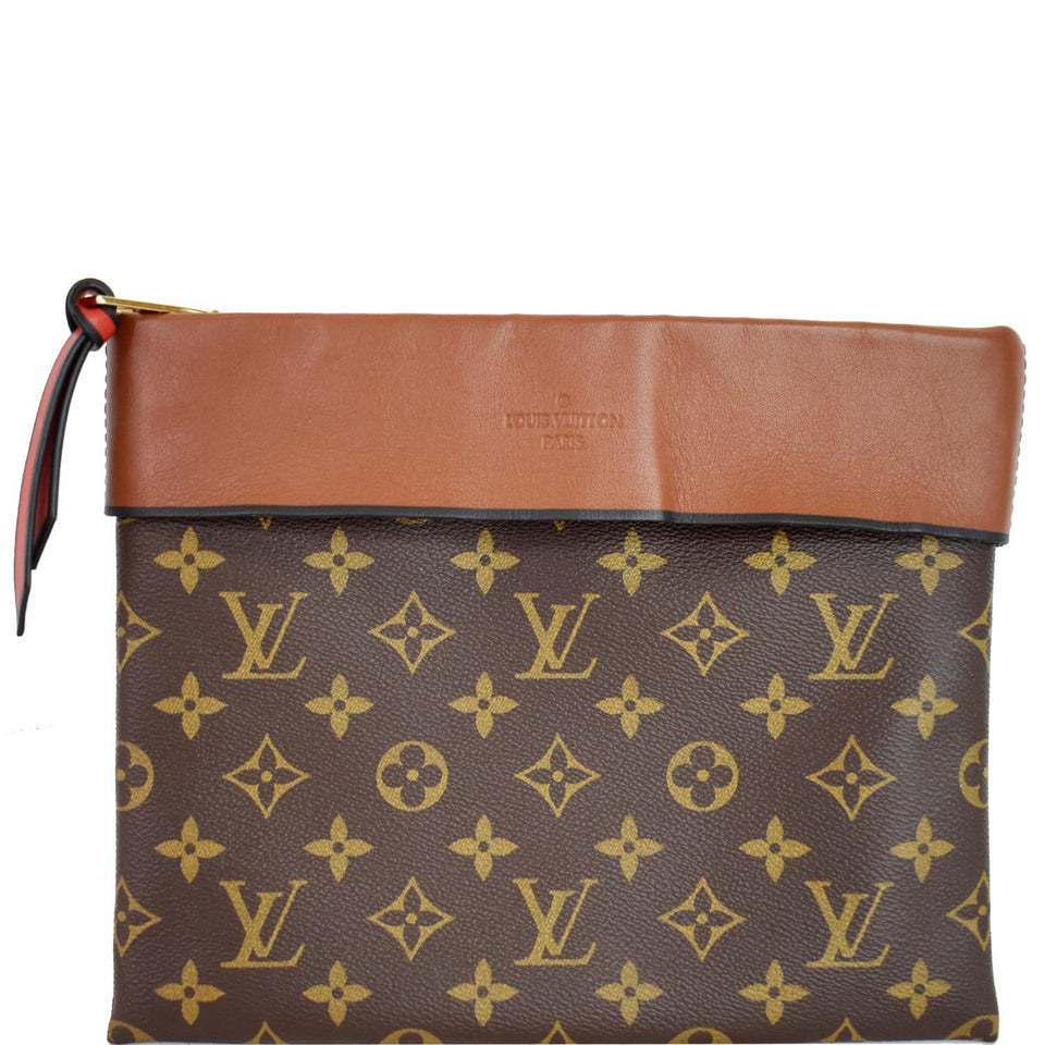 Louis Vuitton Tuileries Monogram Canvas Clutch Bag Caramel