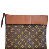 Louis Vuitton Tuileries Monogram Canvas Clutch Bag Caramel