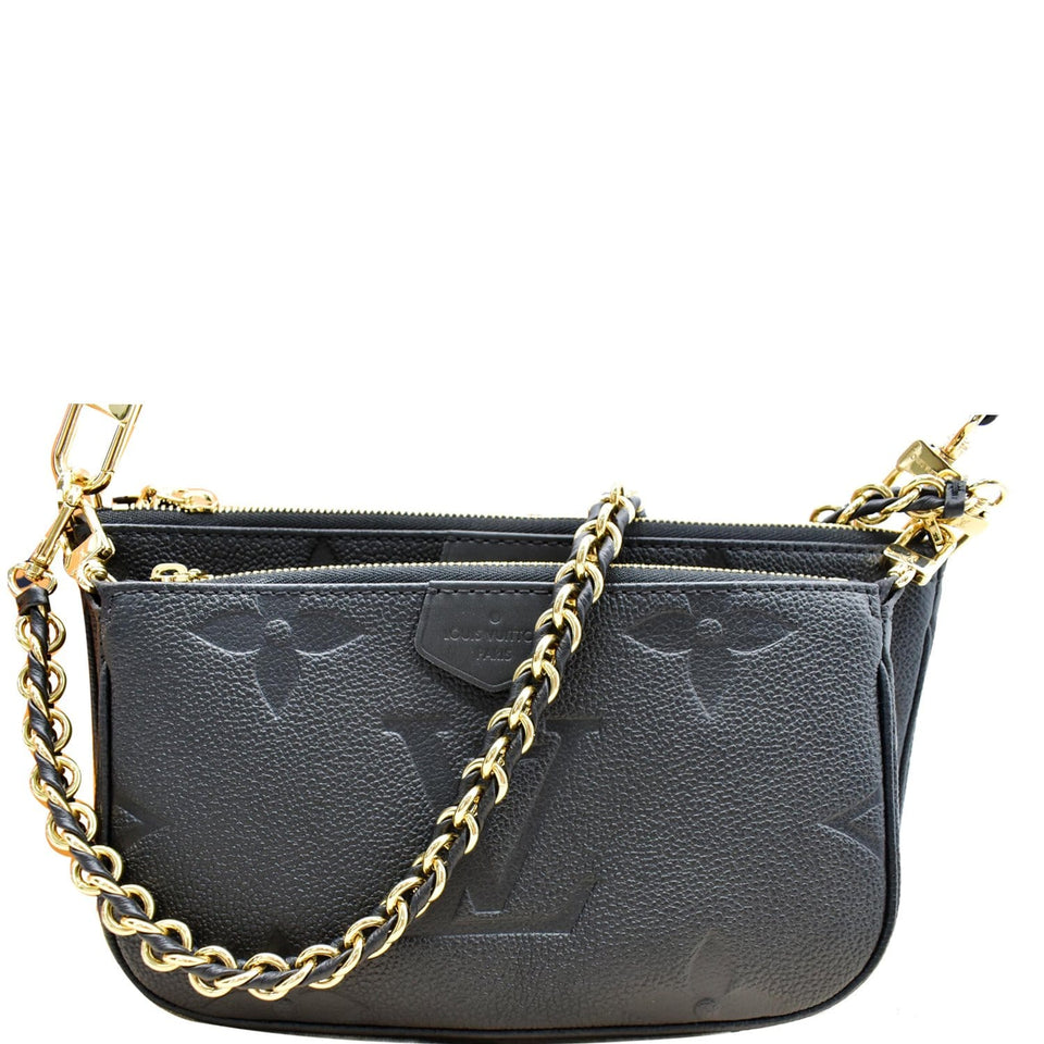 Louis Vuitton Multi Pochette Accessories Empreinte Clutch Bag Black