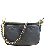 Louis Vuitton Multi Pochette Accessories Empreinte Clutch Bag Black
