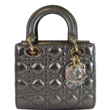 Christian Dior My ABCDior Grained Calfskin Shoulder Bag Gunmetal