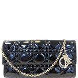 Christian Dior Lady Dior Croisiere Cannage Lambskin Chain Wallet Black