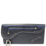 Christian Dior Saddle Leather Wallet Black