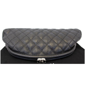 Chanel Timeless Caviar Quilted Leather Clutch Black