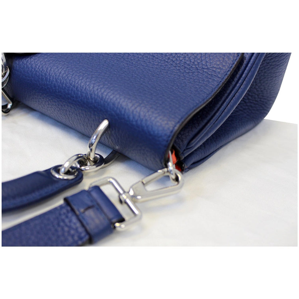 Christian Dior Be Dior Small Bullcalf Flap Shoulder Bag Blue
